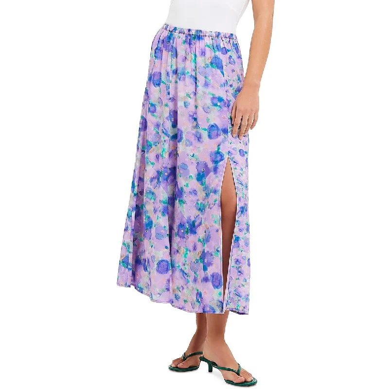 Sports Fitness Style French Connection Womens Midi Floral Print Midi Skirt