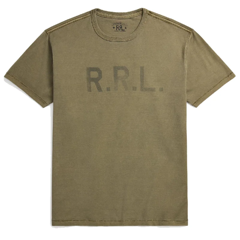 Sporty Sneakers RRL By Ralph Lauren S/S Graphic T Shirt New Olive