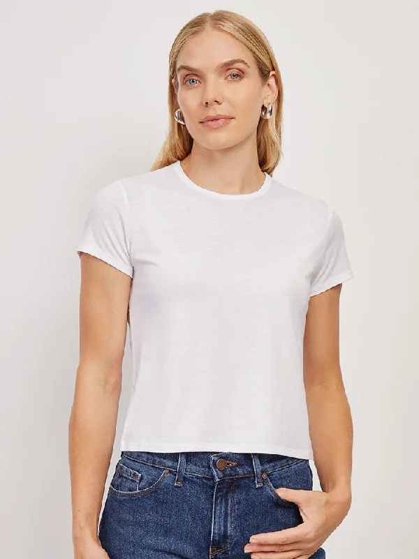 Slim Fit Cropped Fitted Crew Marcy Tee