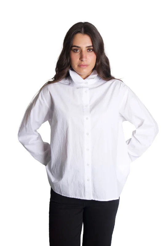 Short skirt design Madison Button Down in Milk