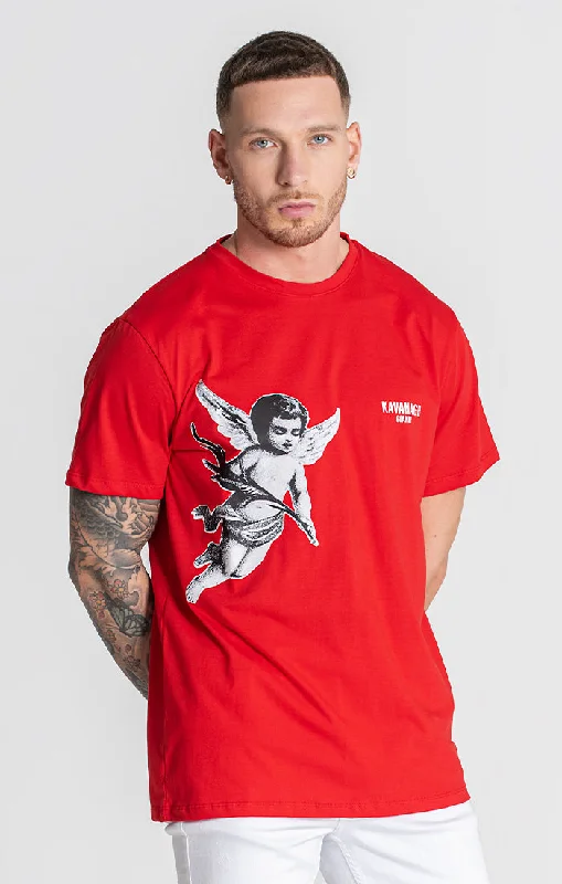 Stylish Hats Red Angel Tee