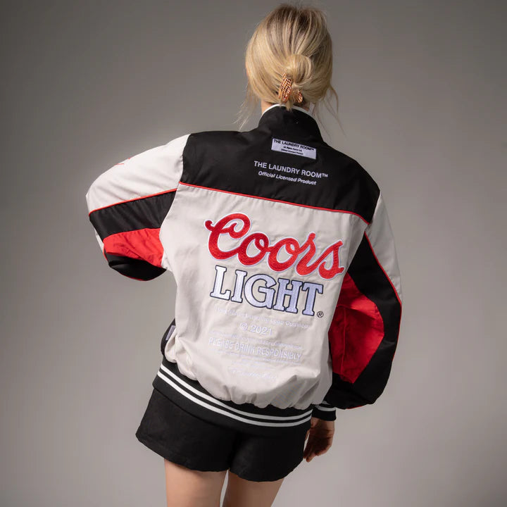 Exquisite workmanship Coors Light Official Team Racing Jacket- Black