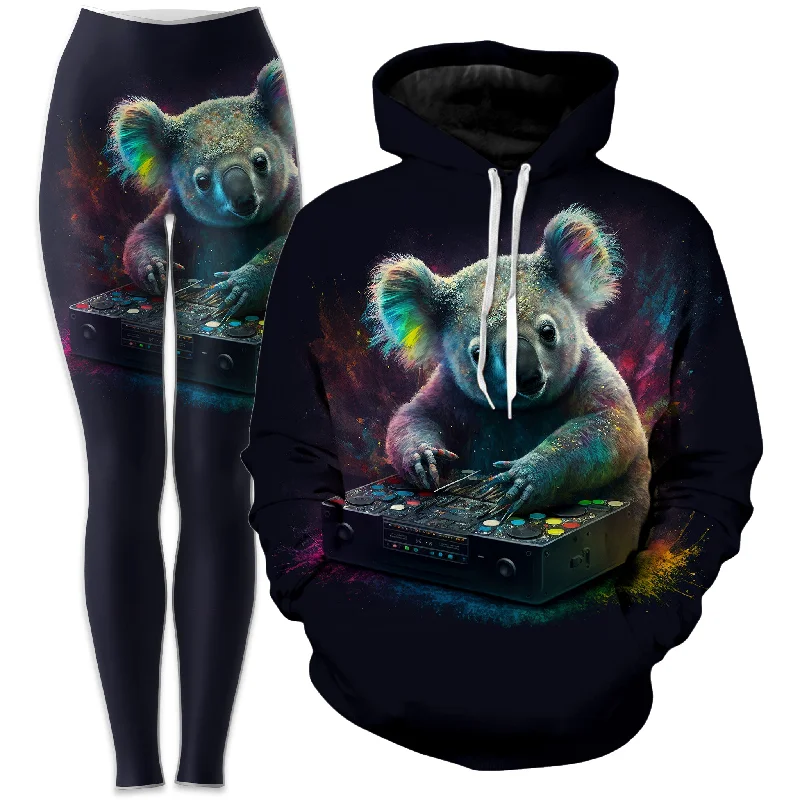 Design sense Koala Remix Hoodie and Leggings Combo