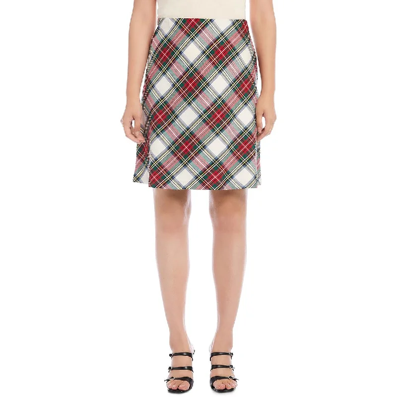 Fresh And Natural Karen Kane Womens Above Knee Plaid Pencil Skirt