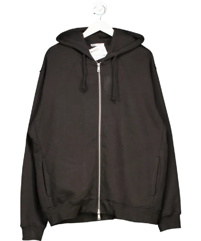 Urban Jackets ZARA Black Basic Zip Hoodie UK XL