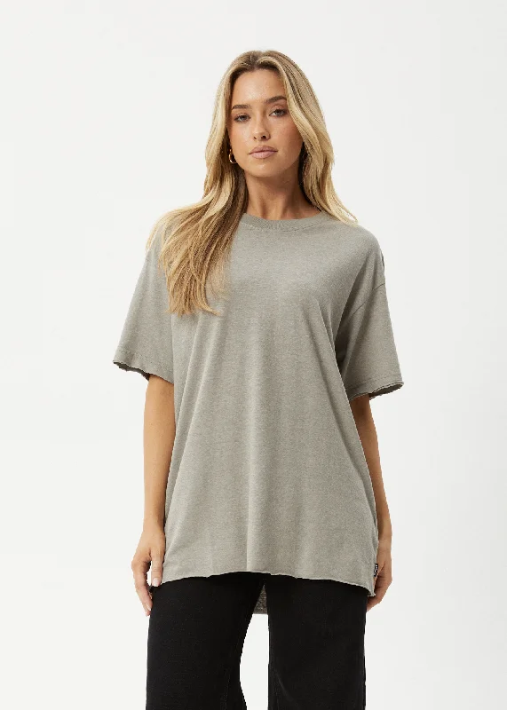 Energetic AFENDS Womens Slay - Oversized Tee - Olive