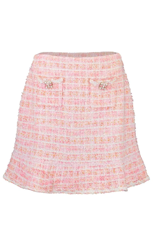 Retro Dress Check Knit Skirt