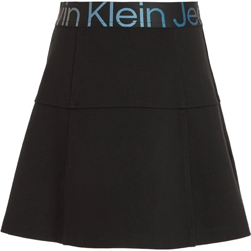 Sports High Waist Style Calvin Klein Punto Tape Skirt Ck Black