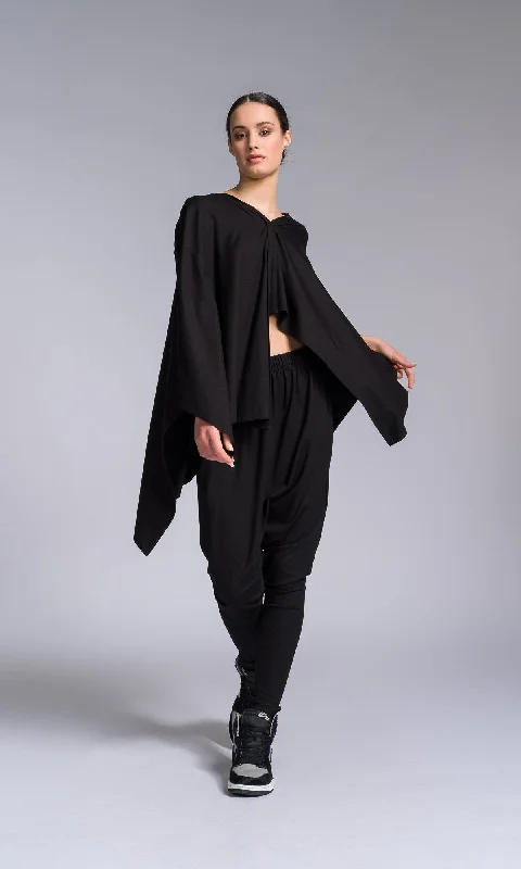 Noble Temperament Open Back Blouse with Asymmetric Closure