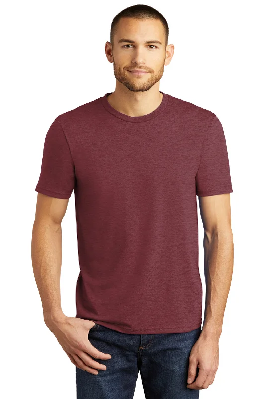 Track Pants District Mens Perfect Tri Short Sleeve Crewneck T-Shirt - Maroon Frost