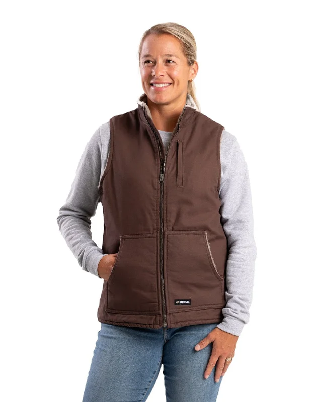 Fashionable sports Berne Womens Sherpa-Lined Softstone Duck Tuscan 100% Cotton Vest