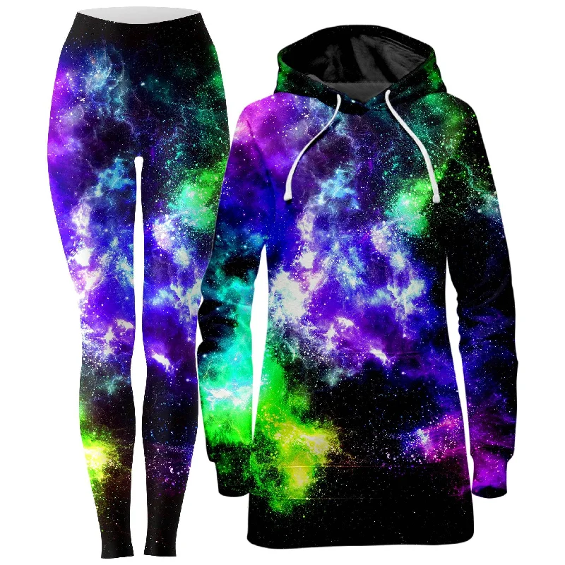 Sports Vitality Style Kryptonite Flow Hoodie Dress and Leggings Combo JTT