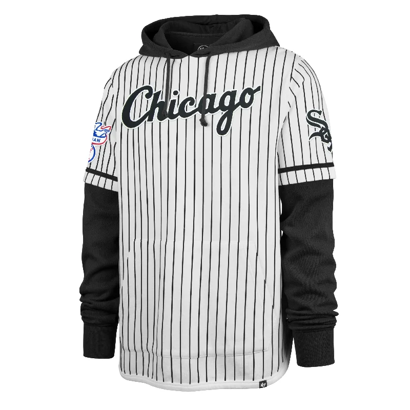 Graphic Sweatshirts CHICAGO WHITE SOX PINSTRIPE DOUBLE HEADER '47 SHORTSTOP PULLOVER HOOD