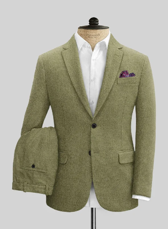 Modern Denim Naples Martini Green Tweed Suit