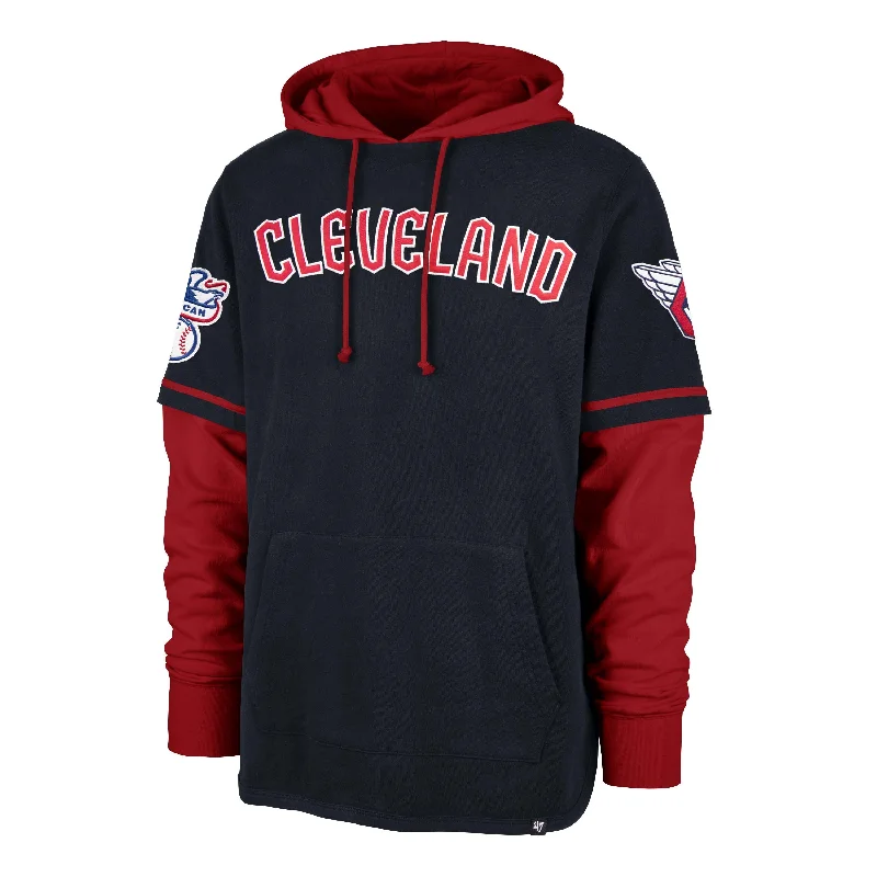 Casual Sweatshirts CLEVELAND GUARDIANS TRIFECTA '47 SHORTSTOP PULLOVER HOOD