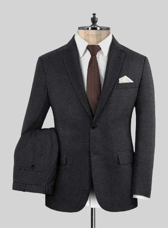 Polo Shirts Hardy Minnis Pane Charcoal Wool Suit