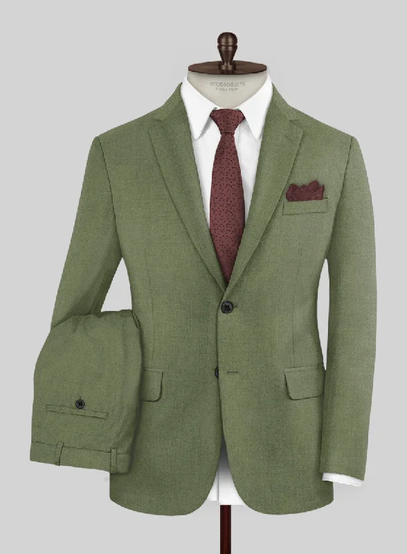 Activewear Gear Marco Stretch Moss Green Wool Suit