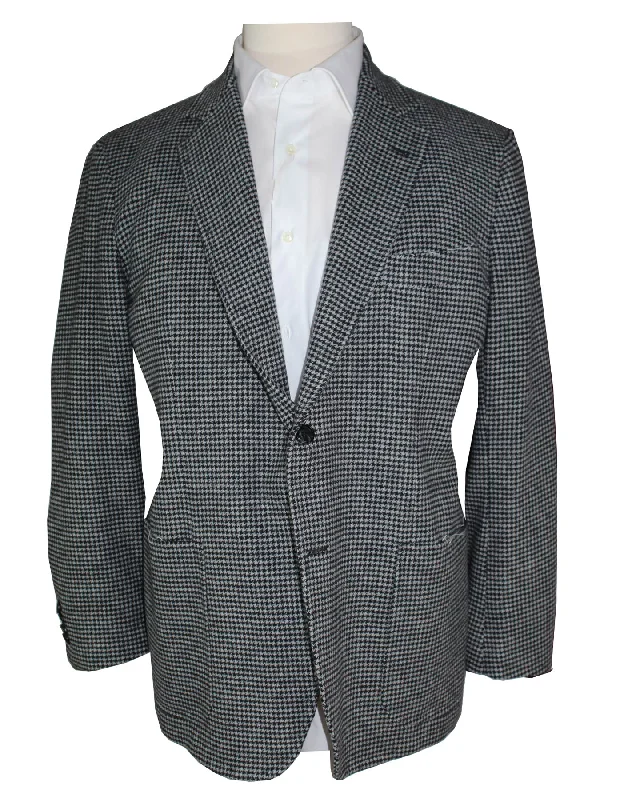 Printed Sweatshirts Sartorio Sport Coat EUR 58/ US 46 Gray Black Houndstooth - Unlined Sartorial Blazer SALE