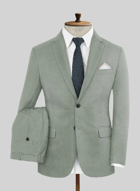 Rugged Jeans Marco Stretch Cadet Green Wool Suit