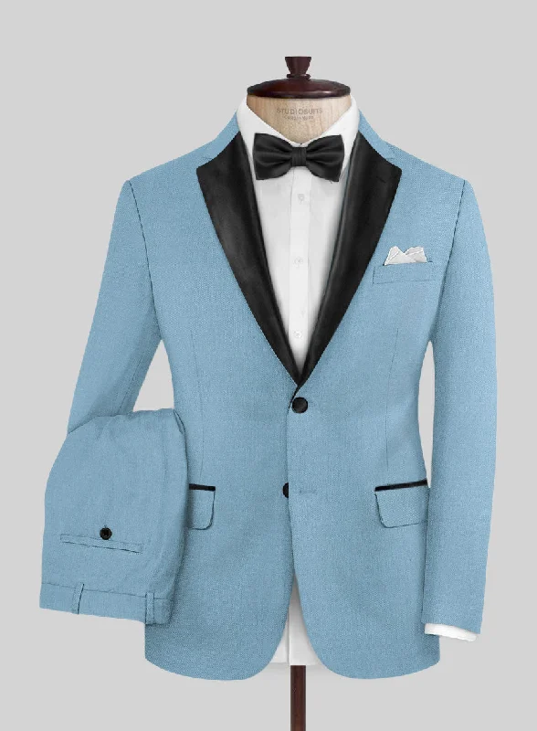 Fashion Sneakers Napolean Taj Blue Wool Tuxedo Suit