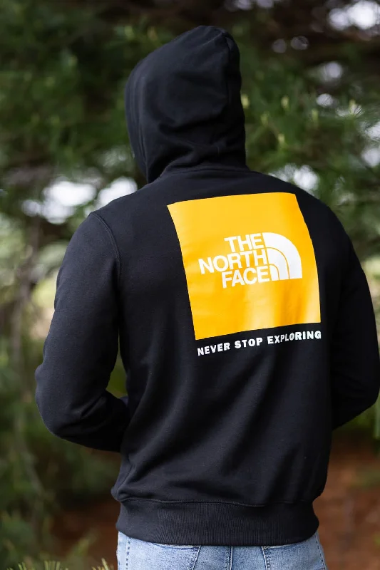 Street Jackets The North Face Box Logo Hoodie for Men in Black/Yellow | NF0A7UNS-AGG-BLK