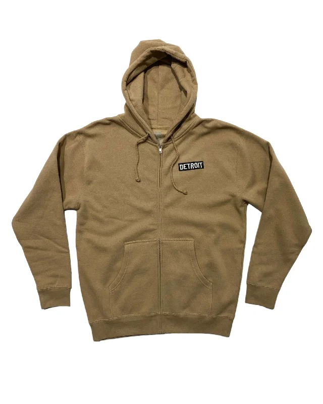 Oversized Jackets Ink Detroit Full Zip Premium Heavyweight Hoodie - Sandstone