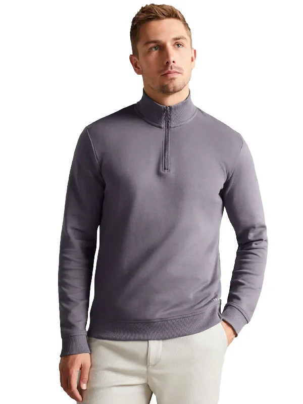 Winter Scarves Ted Baker | Mens Half Zip Funnel Neck Sweat - Antram