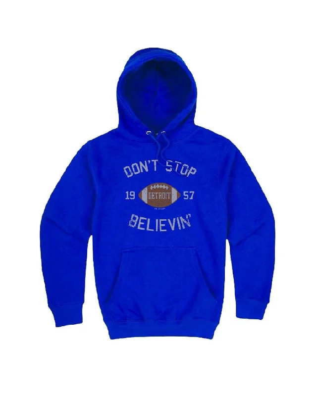 Relaxed Trousers Ink Detroit Don't Stop Believin’ 1957 Heavy Weight Hoodie - Dark Royal Blue