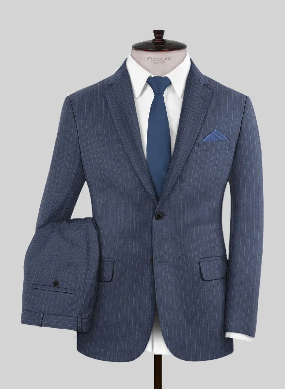 Warm Cardigans Ink Blue Pinstripe Suit