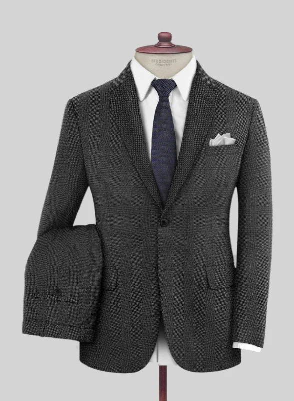 Rain Jackets Hardy Minnis Charcoal Birdseye Wool Suit