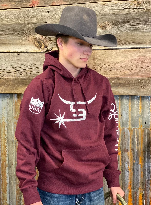 Minimalist Fashion Men’s Maroon Hoodie