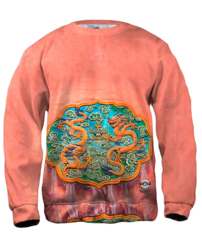 Graphic Sweatshirts Two Dragons Chasing A Pearl