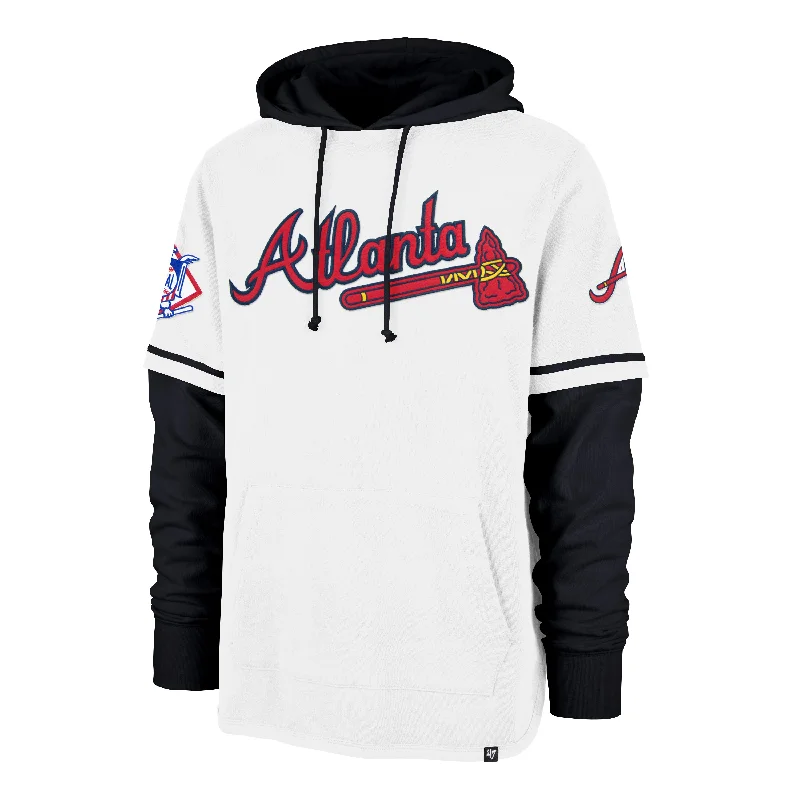 Slim-fit Shirts ATLANTA BRAVES COOPERSTOWN TRIFECTA '47 SHORTSTOP PULLOVER HOOD