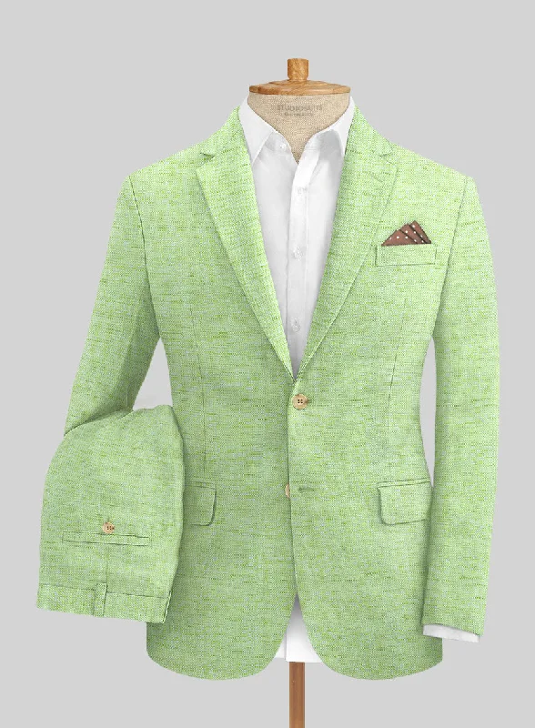 Modern Menswear Solbiati Spring Green Linen Suit