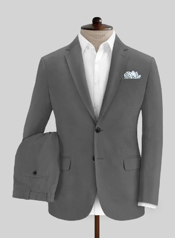 Urban Jackets Stretch Summer Gray Chino Suit