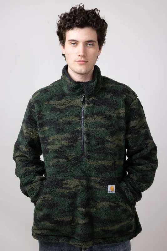 Oversized Jackets Carhartt Loose Fit Fleece Pullover for Men in Camo | 106443-GJ5-CAMO