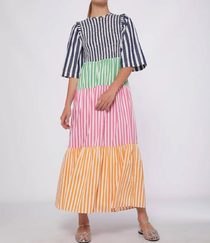 Elegant and noble Caila Poplin Stripes In Multi