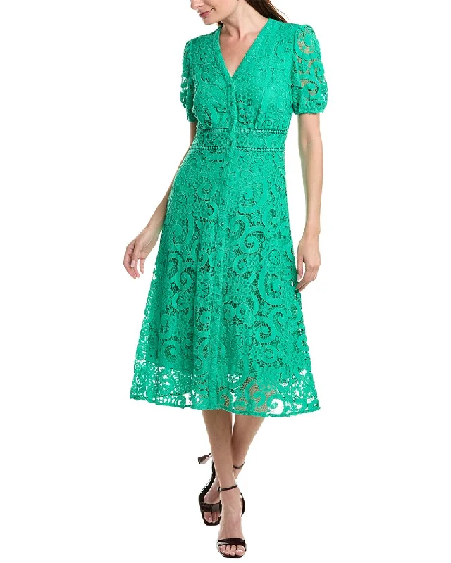 Retro Skirt Design Nanette by Nanette Lepore Valentina Lace Shirtdress