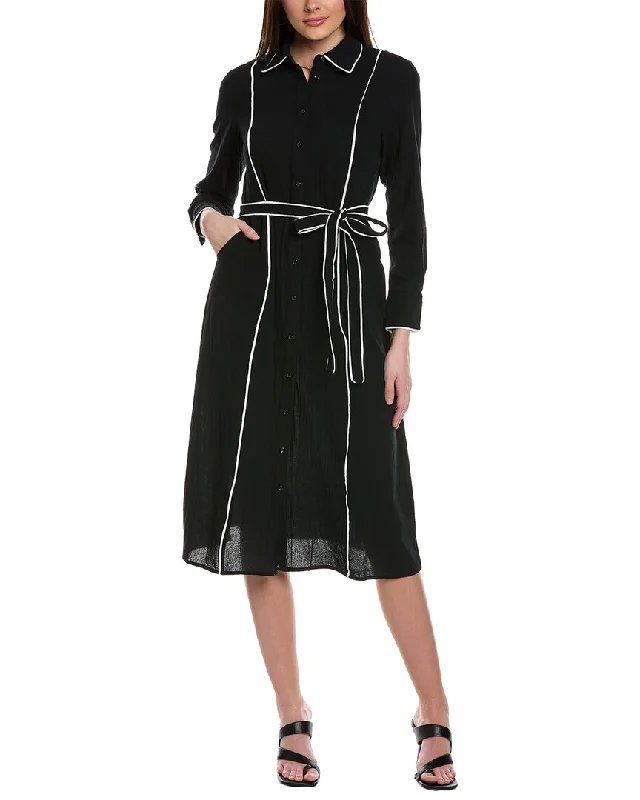 Fashion Style YAL New York Two-Tone Shirtdress