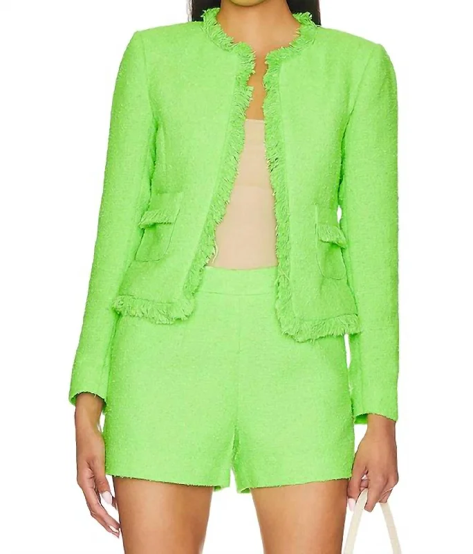 Angelina Blazer In Lime Green