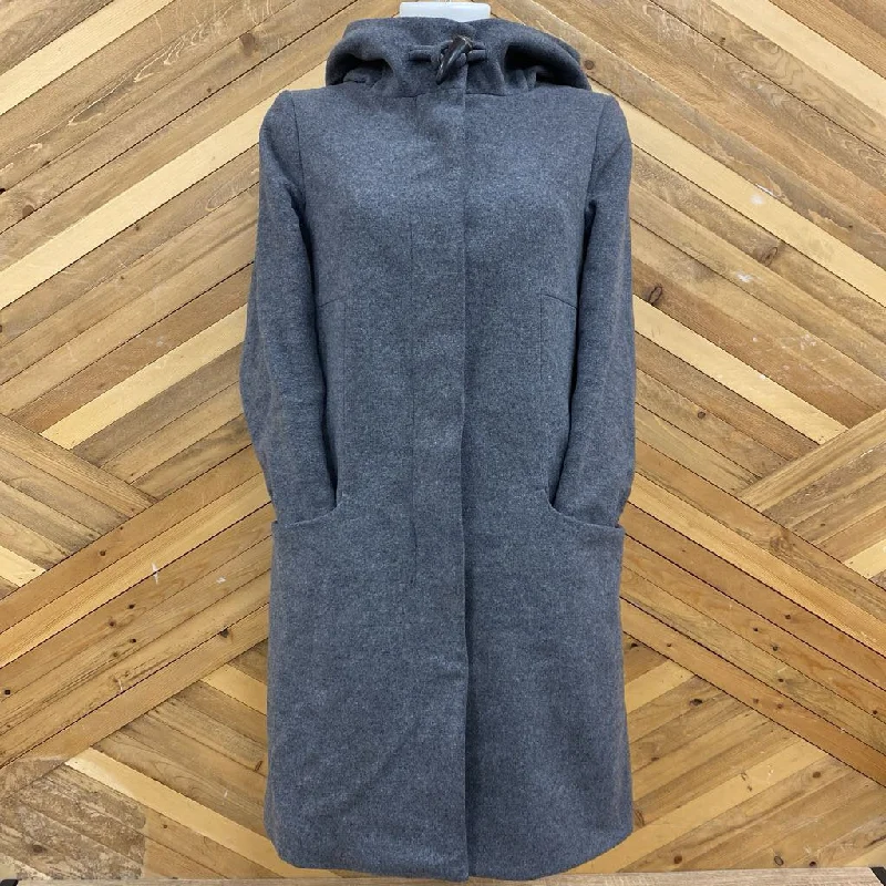 Babaton - Women's Long Wool/Cashmere Blend Coat - MSRP $450: Grey-women-SM