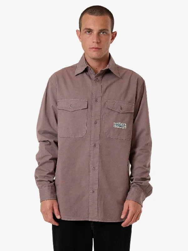 Double Meaning Long Sleeve Shirt - Dove