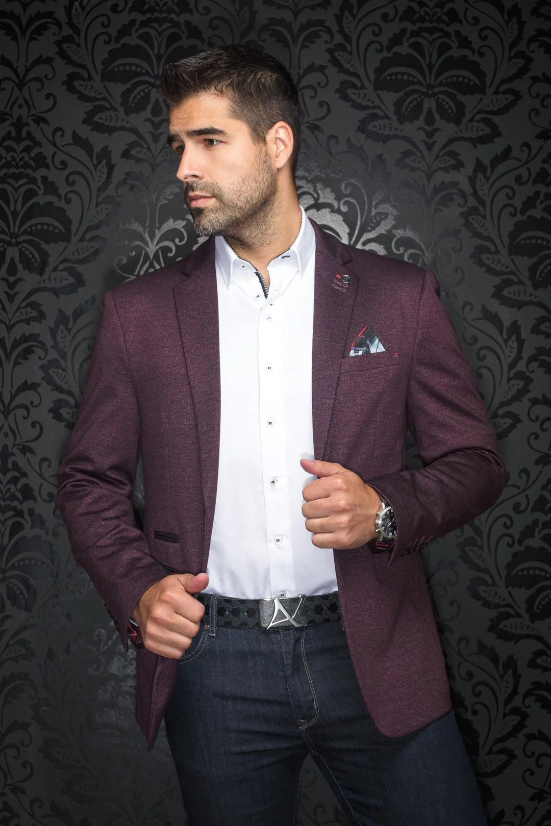 Au Noir Blazer | Reynolds Burgundy