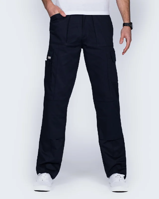 Ed Baxter Multi Pocket Tall Workwear Trousers (navy)