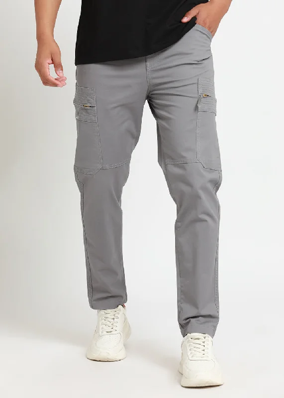 Grizzly Grey Zip Cargo Pants