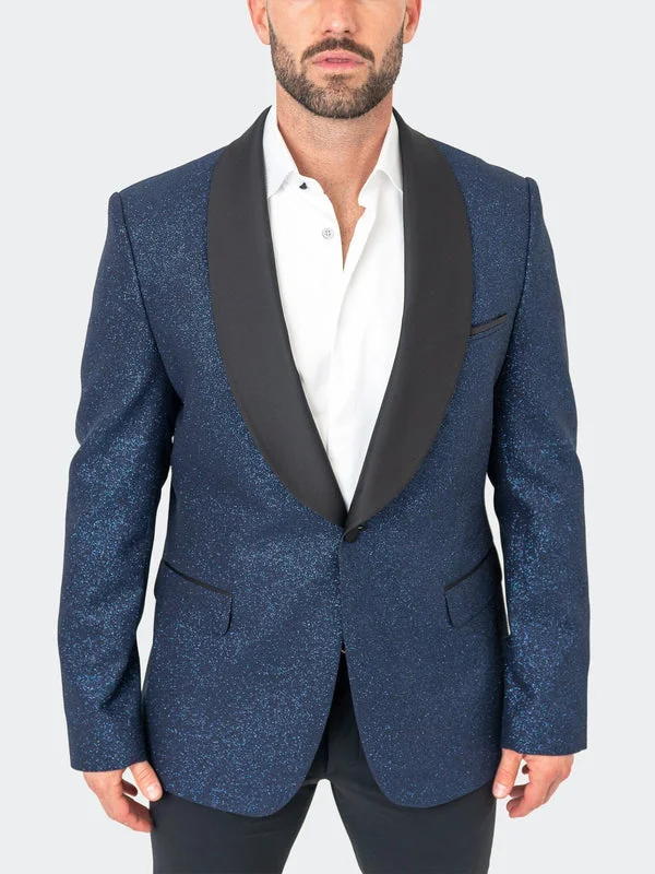 Maceoo Blazers.Maceo | Blazer Shawl Ceremonial Blue