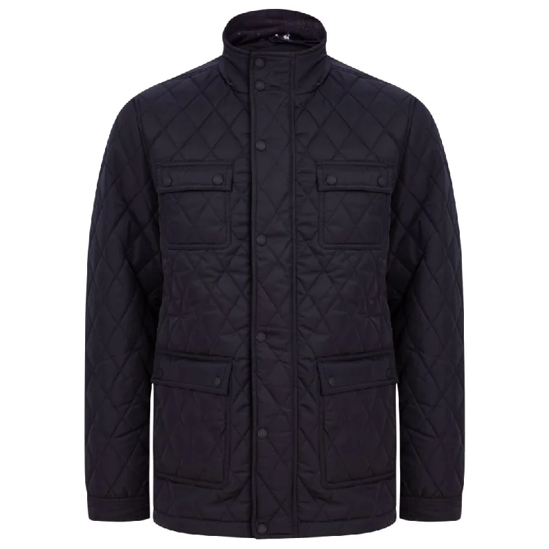 Men's Benfield Quilted Padded Jacket - Black - Sizes Small to XX Large