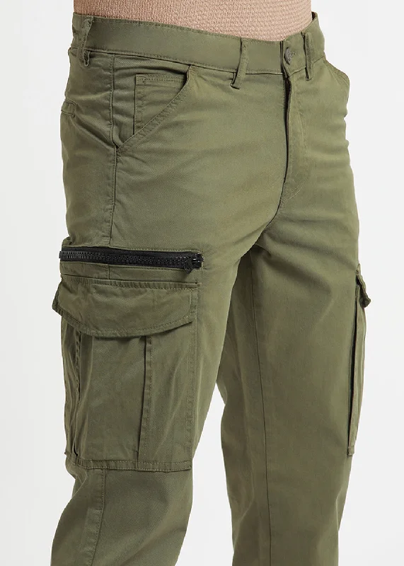 Olive Green Zip Cargo