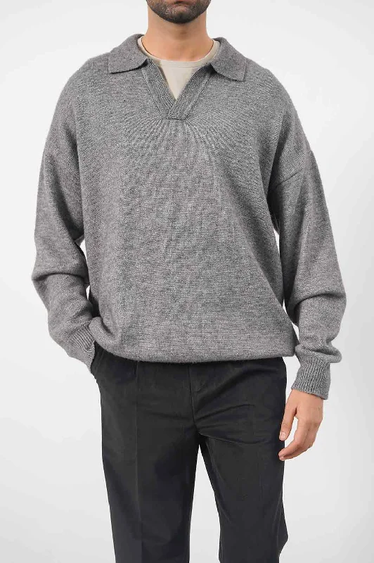 RELAXED POLO SWEATER