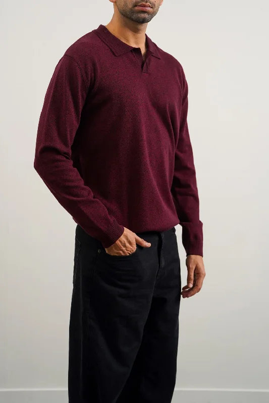 SOFT KNITTED POLO JUMPER